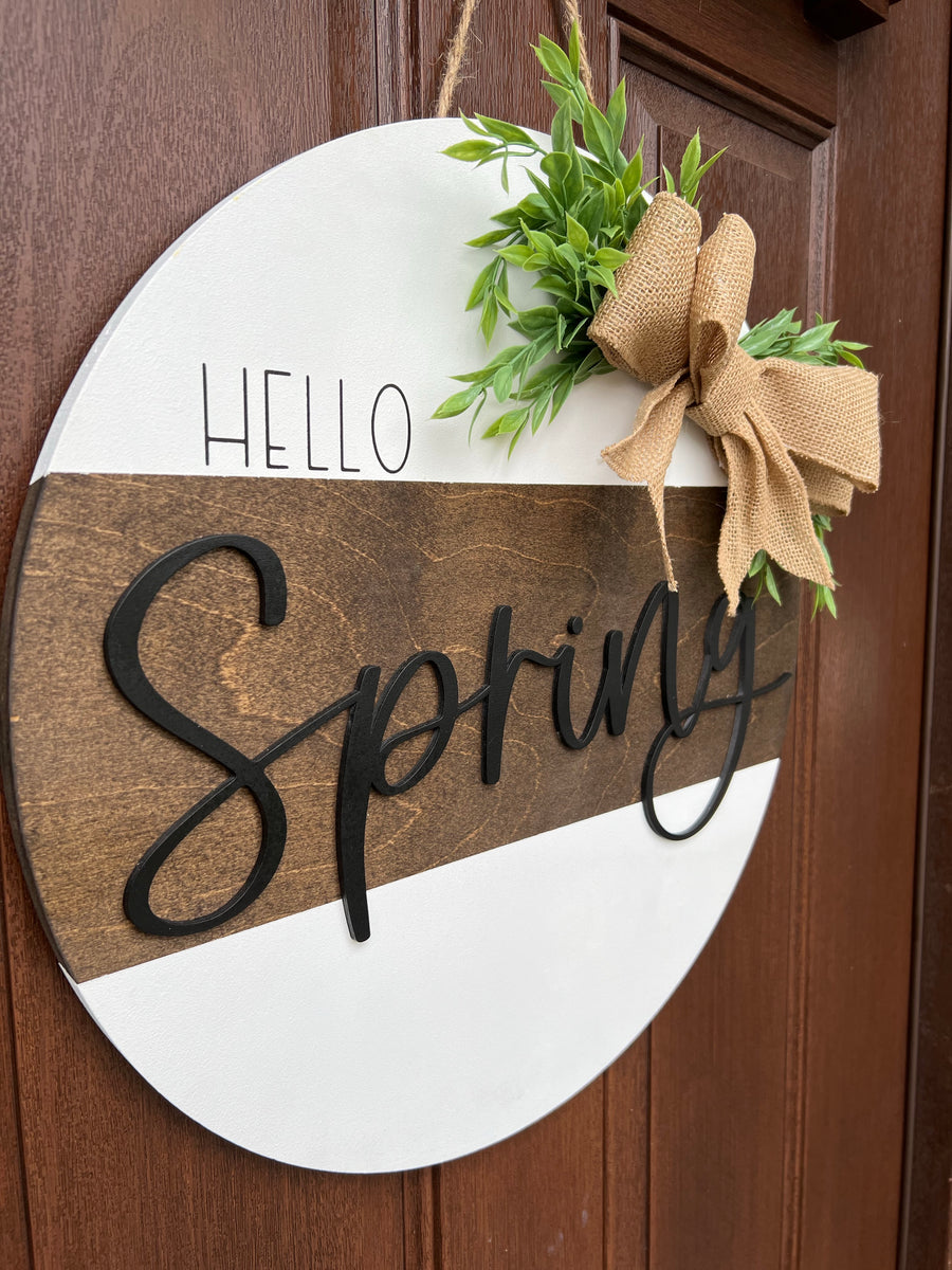 Hello Spring Door Hanger – Rustic Eve