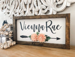 Mini Name Sign With Flowers