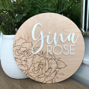 Roses Name Sign