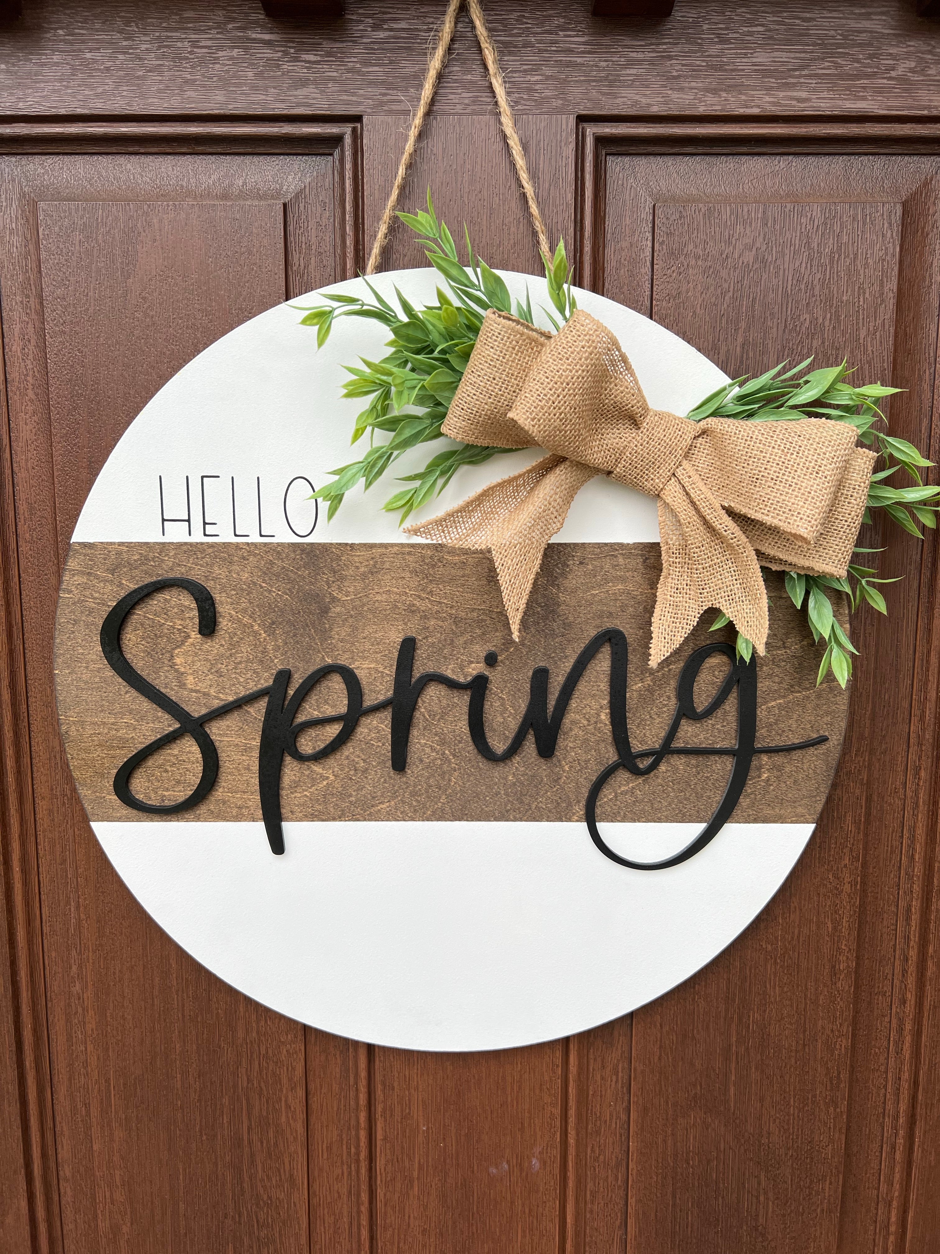 Hello Spring Door Hanger – Rustic Eve