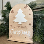 Sleeps Until Christmas Write On Countdown